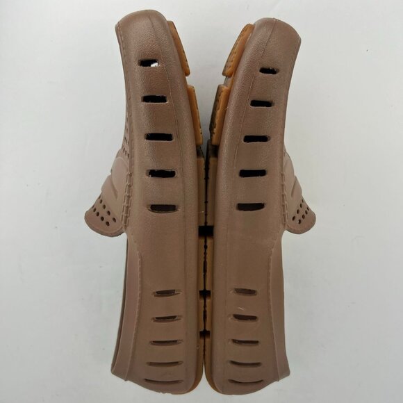 Floaters Mens Brown Casual Rubber Loafer Shoes Slip On Waterproof Low Top Size 9 - Picture 7 of 9